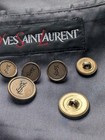  6  Vintage Yves Saint Laurent France Ysl Signature Logo Shank Buttons   Lining
