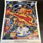 Vtg Original 1984 Marvel Human Torch Art By Alex Schomburg Poster 23x28  Comics