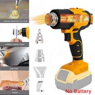 752    Cordless Heat Gun For Dewalt 20v Battery Hot Air Gun W 4 Nozzles For Crafts