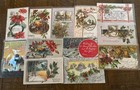 Antique Lot Of 12 Vintage Christmas Postcards early 1900 s in Sleeves j98
