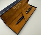 Waterman Ideal Le Man 200 Rhapsody Blue Lizard Caviar Ballpoint Pen   1990s