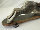 American Chestnut Folk Art  lewis  Rabbit Pull Toy On Wheels Am1004 Vgt 1998