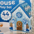 Melissa   Doug Wooden Gingerbread House Play Set Winter Frost Blue 44pc