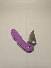 Spyderco Knives Delica 4 Flat Ground Vg-10 C11fppr Purple Pocket Knife