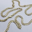 10k Yellow Gold Solid Cuban Link Chain Curb Necklace Bracelet 1 8mm-10mm 7  30 