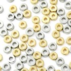 100x Flat Round Disc Loose Spacer Beads For Diy Jewelry Making Necklace Bracelet
