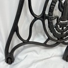 2 Antique Singer Treadle Sewing Machine Cabinet Base Metal Cast Iron Legs Wheels