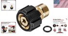 M22 Pressure Washer Adapter - 15mm Female To 14mm Male  5000 Psi Durable Coupler