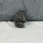 Vintage Torino Pewter Unicorn Jewelry Box Set With Earrings