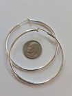 Sterling Silver   Hoop Earrings 2 0    Hollow Tube   Quality    Nwot