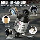 Air Compressor Water Separator Filter 1 4  Npt Inline Moisture Trap Drain Valve