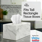 Rectangular Acrylic Marble Tissue Box Cover - Kleenex Compatible Holder