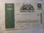 Sling s      Vintage Seatrain Lines Inc  Stock Certificate Kool Vignette Art      