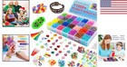 28-color Rubber Band Kit With Beads   Clips - Perfect Craft Set For Kids