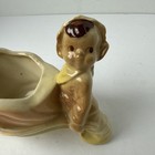 Shawnee Pottery Usa Pixie Elf Vintage 5  Wheelbarrow Planter 1940s