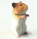 Kaiyodo Furuta White   Brown Hamster Pet Miniature Animal Realistic Figure 017