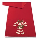 Embroidered Candy Cane Table Runner 72 l