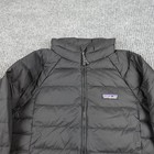 Patagonia Drop Tail Down Sweater Jacket Kids Xl Black Quilted Puffer Full Zip