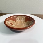 San Juan Carved Polychrome Pottery Little Bowl