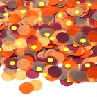 Fall Season Confetti 60g Thanksgiving Decor 1 Inch Orange Tones