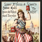 Centennial Exposition Award Liberty Columbia Libby Mcneill Meat Trade Card J us