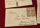 Weird  Third Reich 1936 Cover W Letter   Cutout Photo  Ww2 Wwii German Envelope