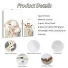 Hnnxar Nursery Canvas Wall Art Set Of 3 Baby Boy Girls Kids Room Picture Wall   