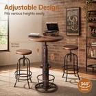 Vintage Dining Table Set Industrial Pub Table And Chairs Rustic Bar 3 Pcs New Us