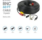 2 X 60ft Video power Cable For Night Owl Hd Cctv Security Camera Wire Cord