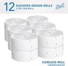 Scott Professional Coreless Jumbo Toilet Paper 2-ply 1150ft 12 Rolls Bulk 07006