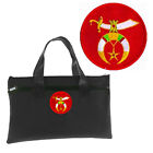 Shriners Black Masonic Tote Bag For Freemasons On Red Background