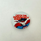 Catch The Superpatriot Spirit 2  Vintage Pinback Pin Button Superhero Comic