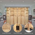 6 Panel Folding Room Divider Wood Privacy Louver Screen Partitions Portable