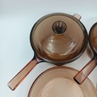 Pyrex Visions Amber Glass Cookware 6 Piece Set 1 5l 2 5l Pots 7  10  Skillets