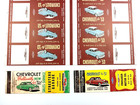 2 Vtg 1951-52-53 Chevy Matchbook Covers Dealerships   1 Uncut Chevy Cover Sheet