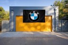 Bmw Flag 3x5 Ft Logo Car Black Banner For Garage Workshop Man Cave Wall