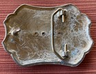 Lapis Cabochon Cab Gemstone Antique Silver Oval Belt Buckle