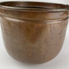 Vintage 6   x5    Handmade Hammered Copper Pot Brass Double Handles Antique