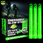 Military Grade Green Glow Sticks - 25 Pack - 12 Hour Bulk Tactical Light Sticks