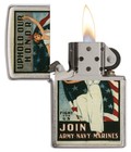 Zippo Windproof Vintage Military War Poster Lighter  29599   New In Box