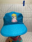 Vintage Princess Peach Nintendo Hat Cap Super Mario Rope Snapback Bright Blue