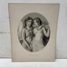 William Etty Antique Engraving Cupid   Psyche two Romantic Figures In An Embrace
