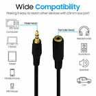2pack 10ft 3 5mm Audio Extension Cable Headphone Cord Male To Female Car Aux 