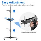 Selens 8ft Heavy Duty Light Stand Tripod Photography Pistol Grip With Wheels