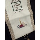 Old Salem Hand Cross Stitch Wall Hanging Tapestry Vintage Rustic Decor