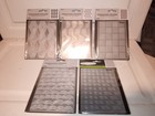 Darice Lot X5 New  Embossing Folders Diagonal  Octagon  Clouds  Shapes  Circles