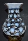Vintage Fenton Coin Dot Opalescent Pan Cake Lamp - Very Nice