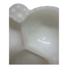Anchor Hocking Milk Glass Hobnail Ivory 3-part Relish Trinket Candy Dish