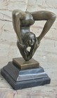 Female Nude Yoga Praying Man Bronze Marble Statue Sculpture Figurine Art Deco