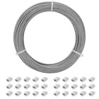 100ft Stainless Steel Cable Wire Rope 3 32  - 7x7 Strands Heavy Duty Aircraft Ca